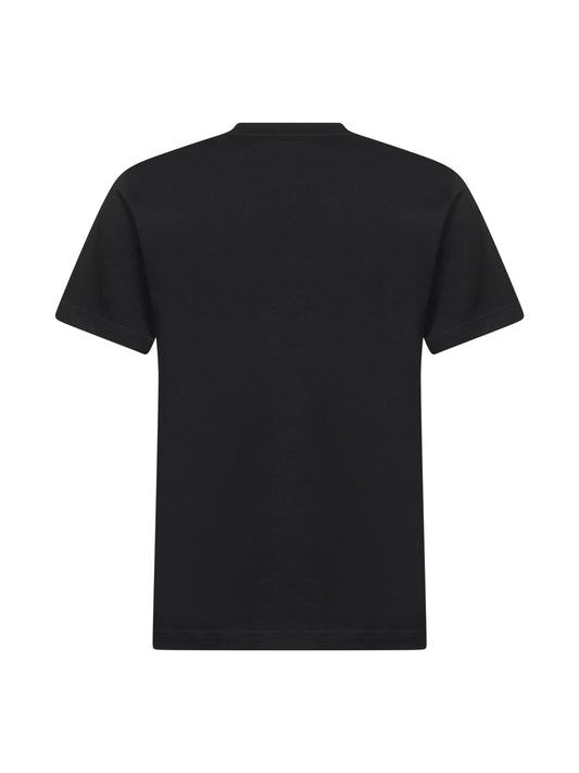 Black cotton EKD Check T-shirt