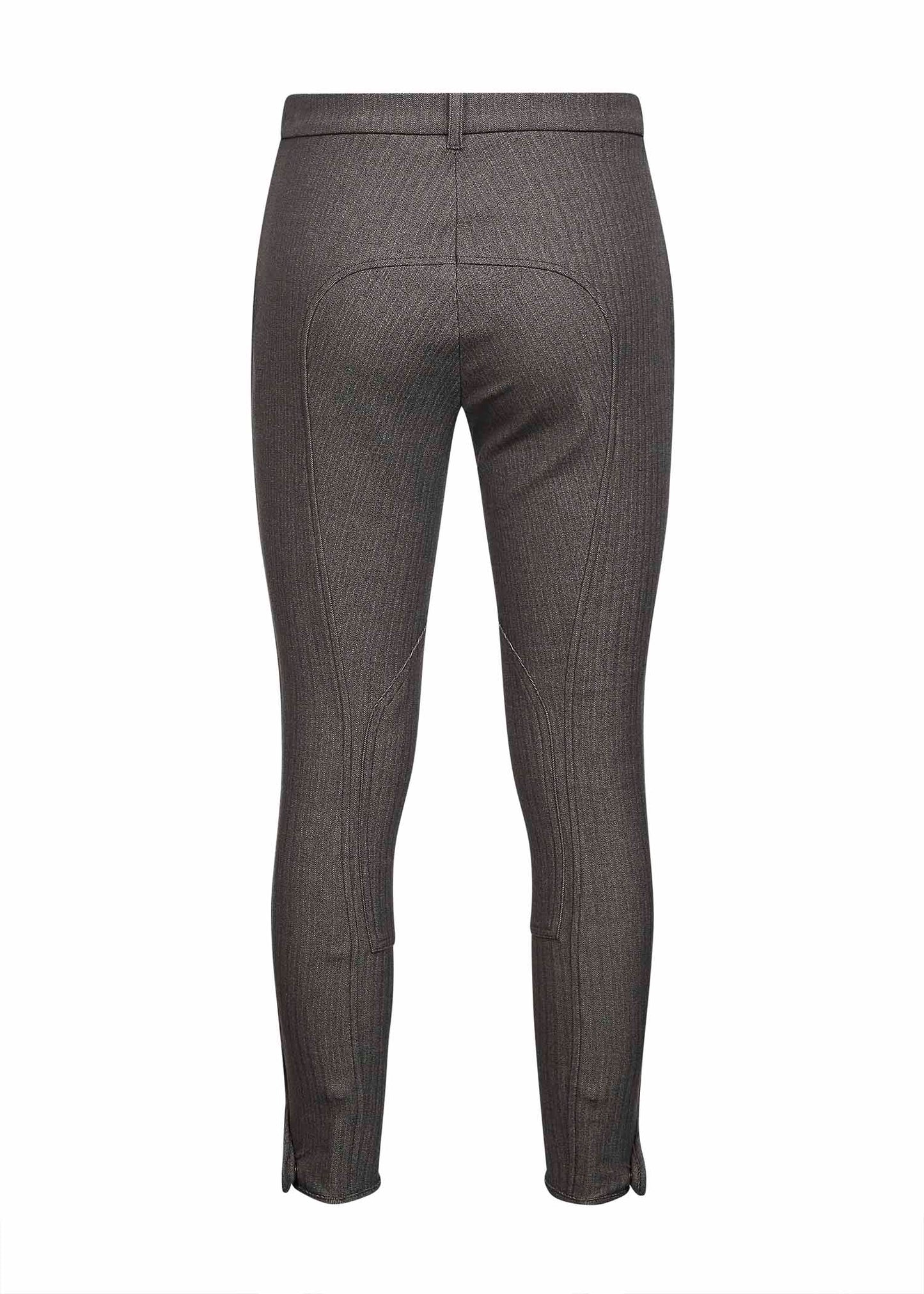 Pantaloni Jodhpur in cotone stretch spigato marrone