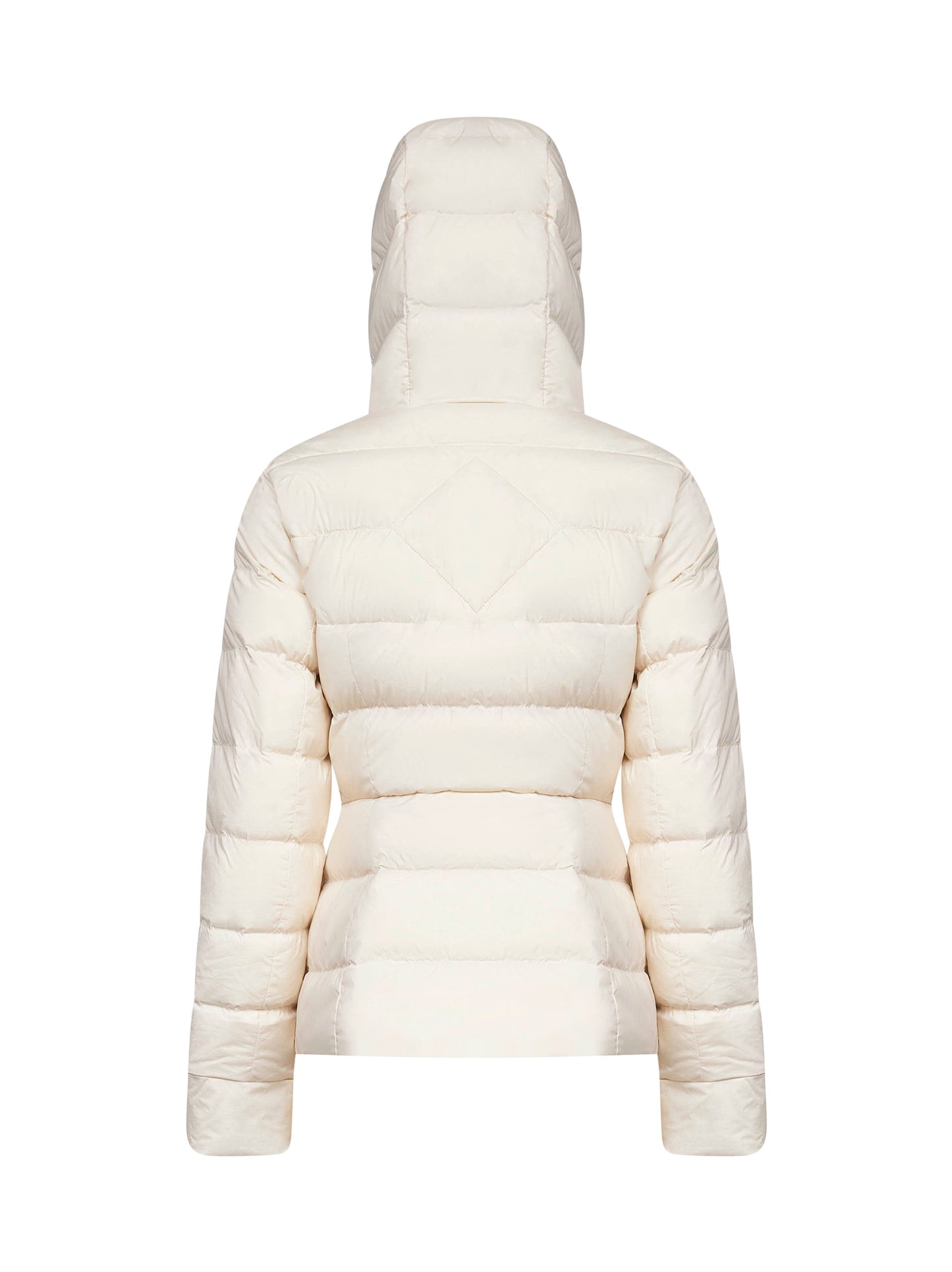 Ivory Clair Tonal Label hooded jacket
