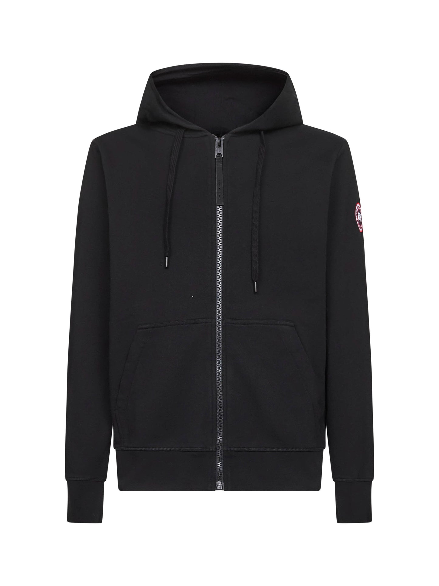 Felpa con zip e con cappuccio Huron nera