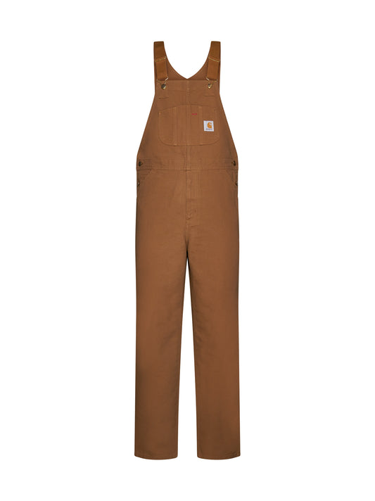 Bib straight canvas overalls