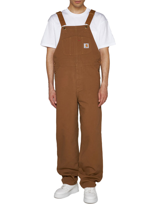 Bib straight canvas overalls