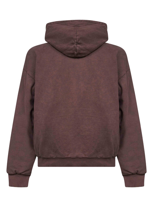 Brown Hooded Vista Jacket zip-up hoodie