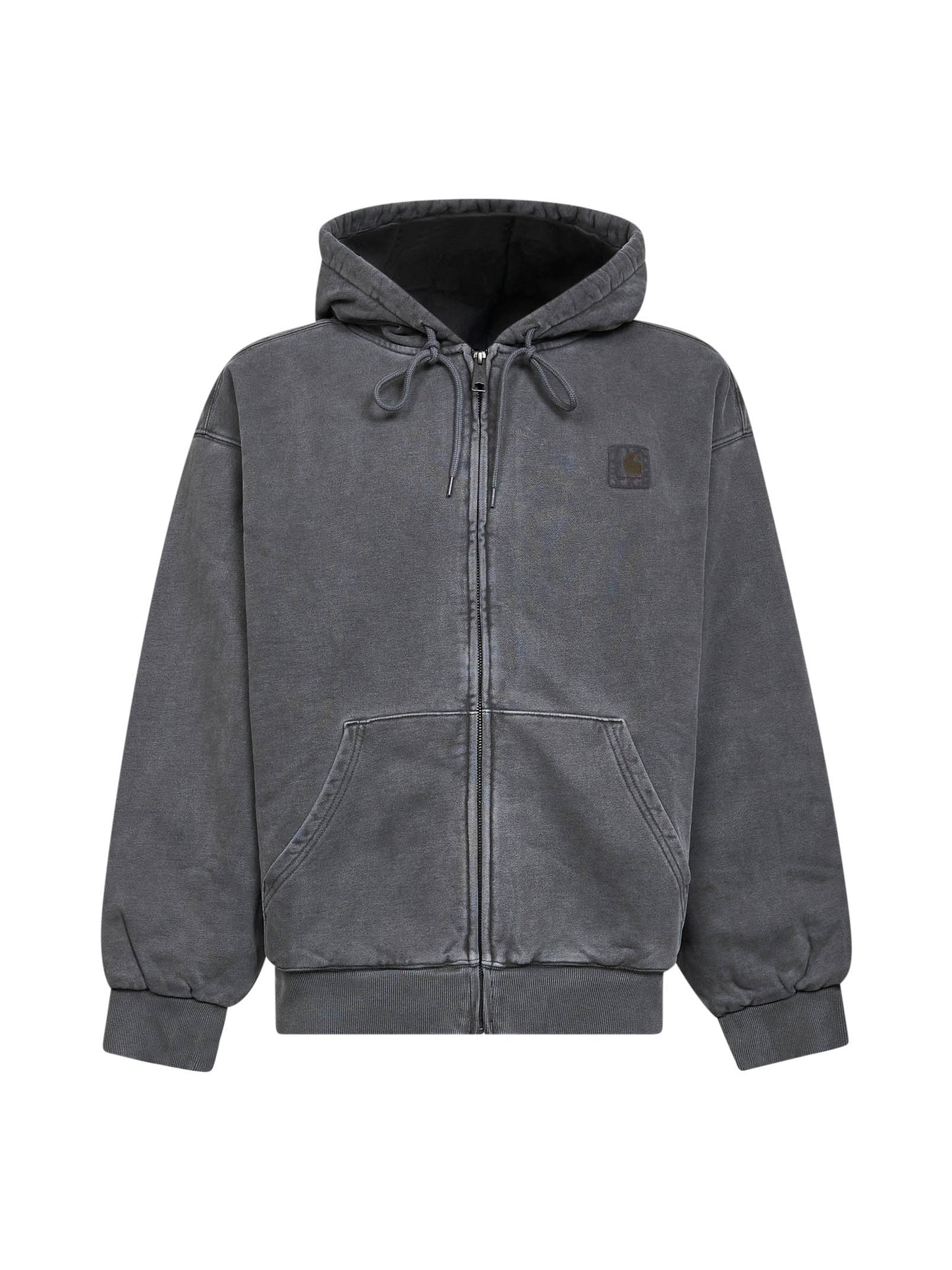 Black Hooded Vista Jacket zip-up hoodie<BR/>