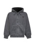 Black Hooded Vista Jacket zip-up hoodie<BR/>