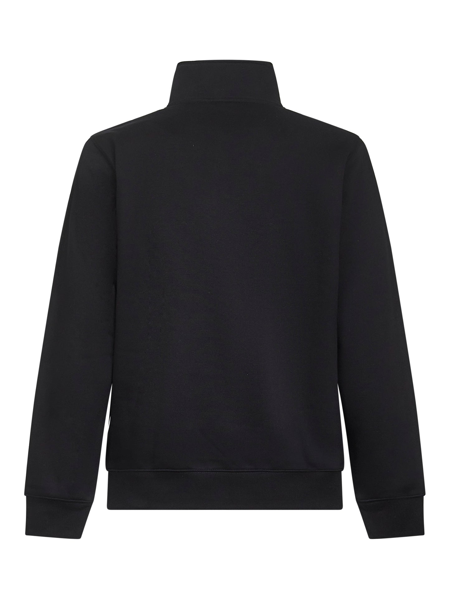 Black jersey Chase Neck Zip sweatshirt