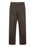 Jeans Double Knee in tela di cotone marrone