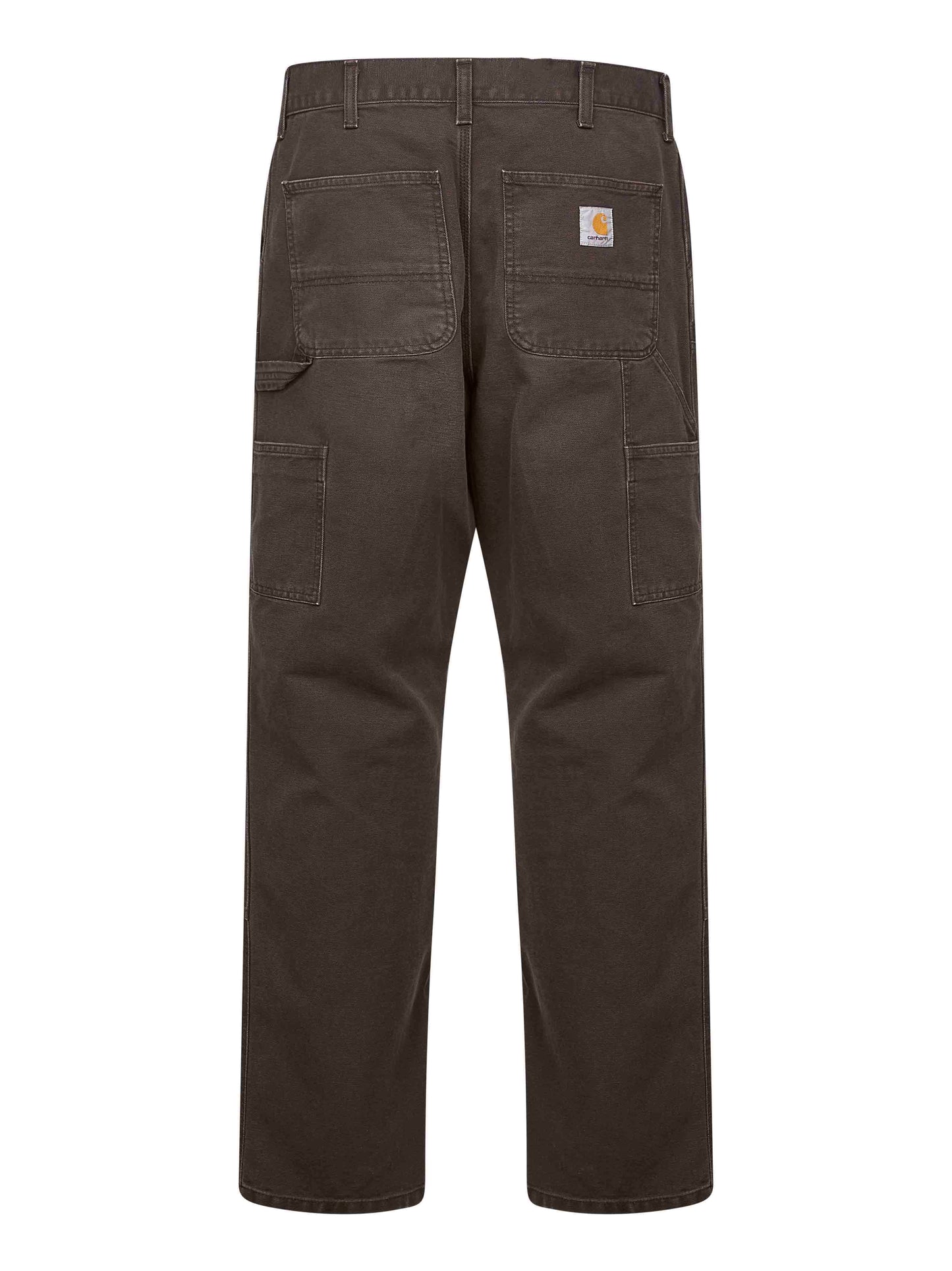 Jeans Double Knee in tela di cotone marrone