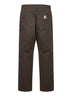 Jeans Double Knee in tela di cotone marrone