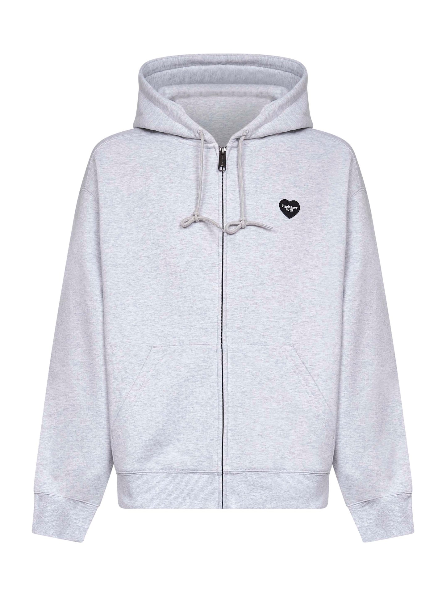 Grey Hooded Heart II Hartt zip-up hoodie