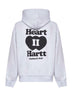 Grey Hooded Heart II Hartt zip-up hoodie