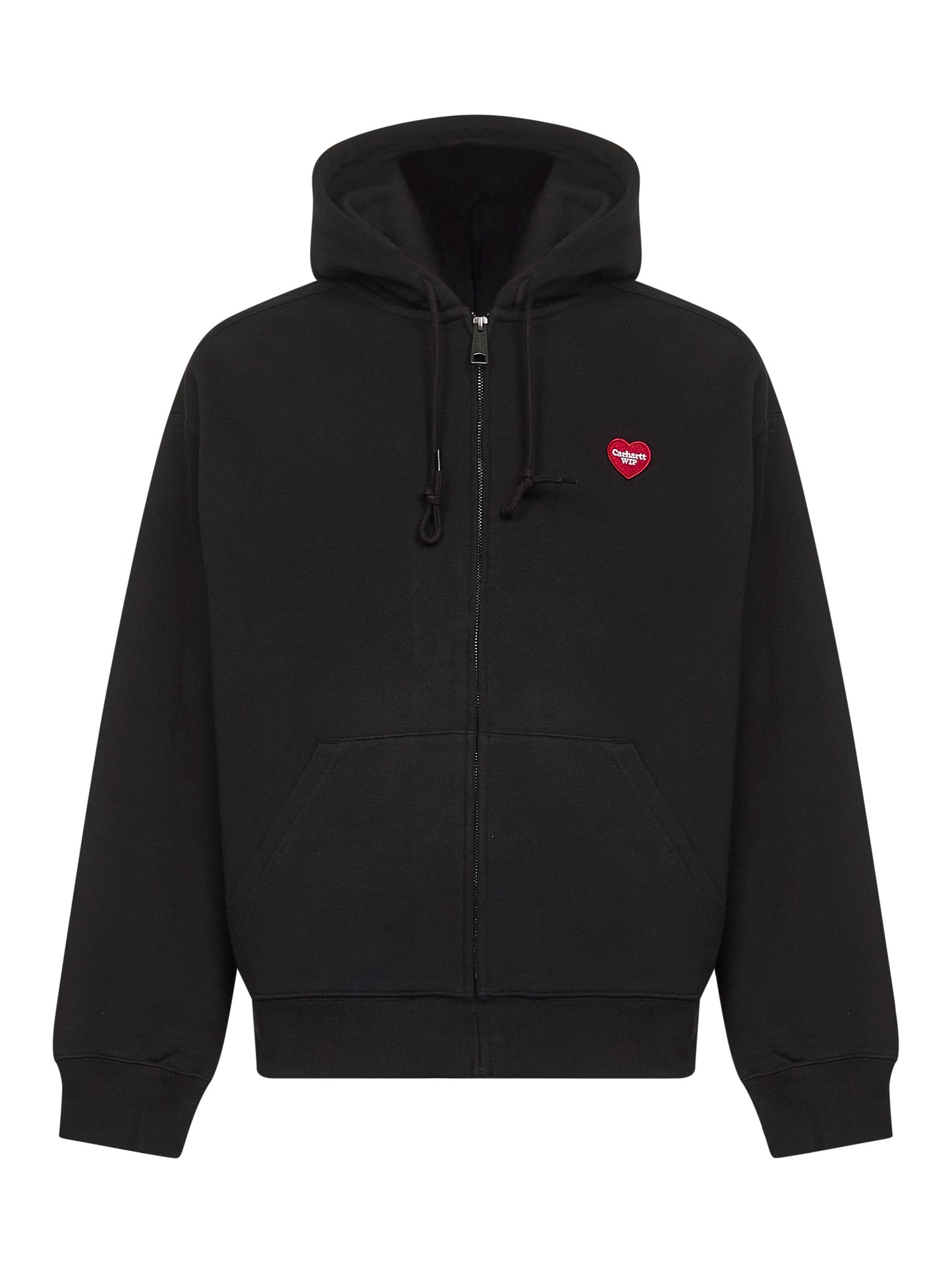 Black Hooded Heart II Hartt zip-up hoodie