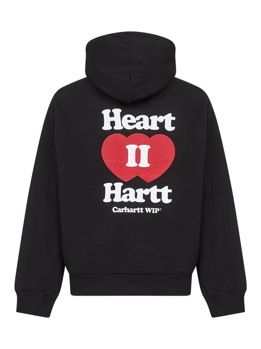 Black Hooded Heart II Hartt zip-up hoodie