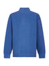 Blue PiqueScript polo-like sweatshirt