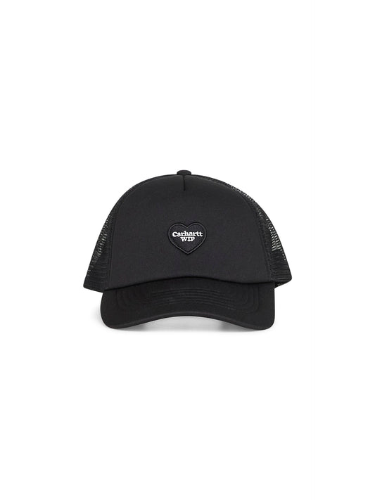Black Heart Patch Trucker Cap