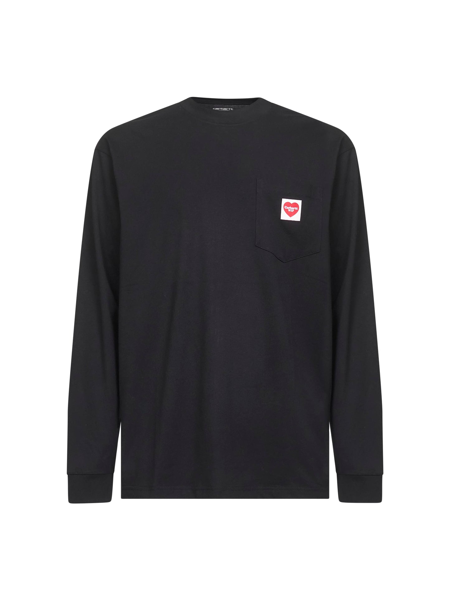 Black L/S Pocket Heart T-Shirt