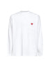White L/S Pocket Heart T-Shirt
