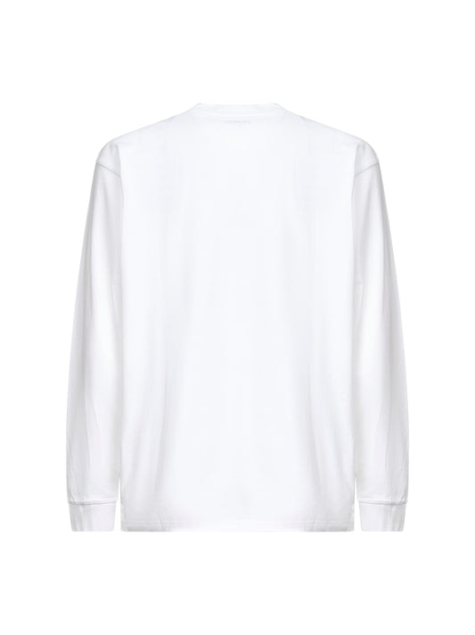 White L/S Pocket Heart T-Shirt