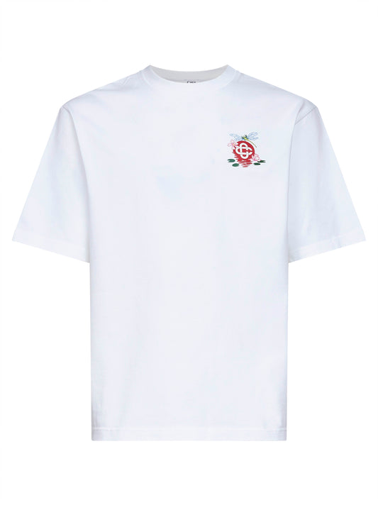 White Dragonfly Floral oversized T-shirt