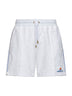 White Monogram Jacquard Towelling shorts