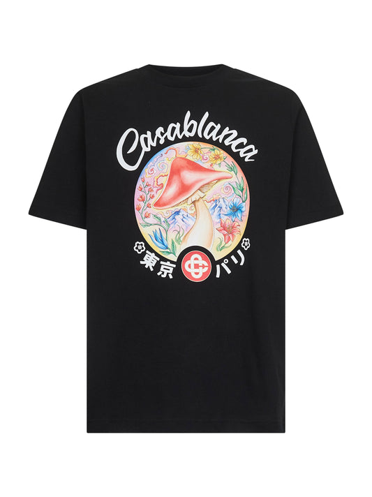 Black Mushroom Emblem T-Shirt