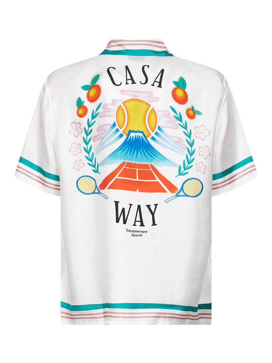White silk twill Casa Way shirt