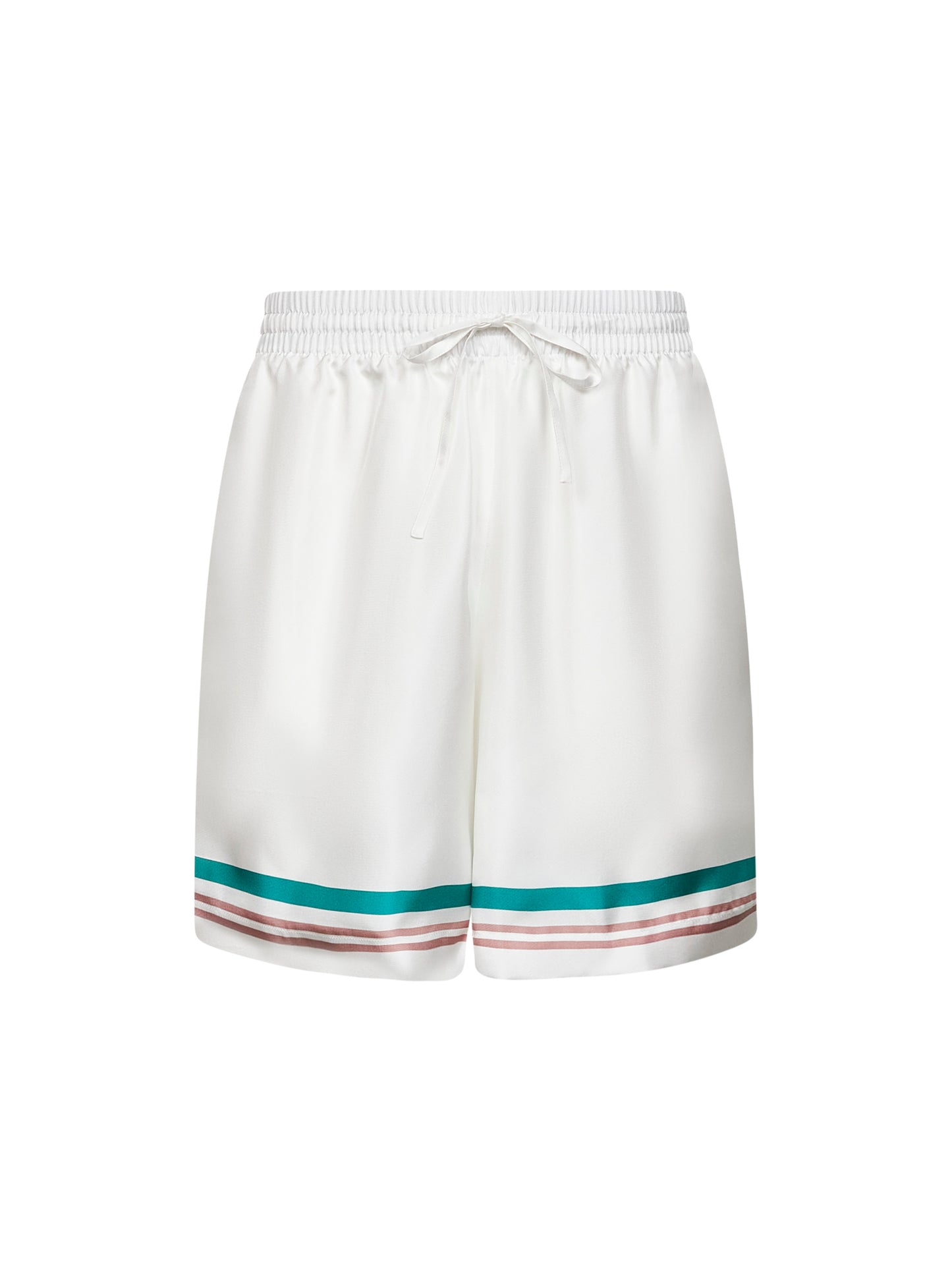 White silk twill Casa Way shorts