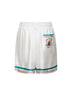 White silk twill Casa Way shorts