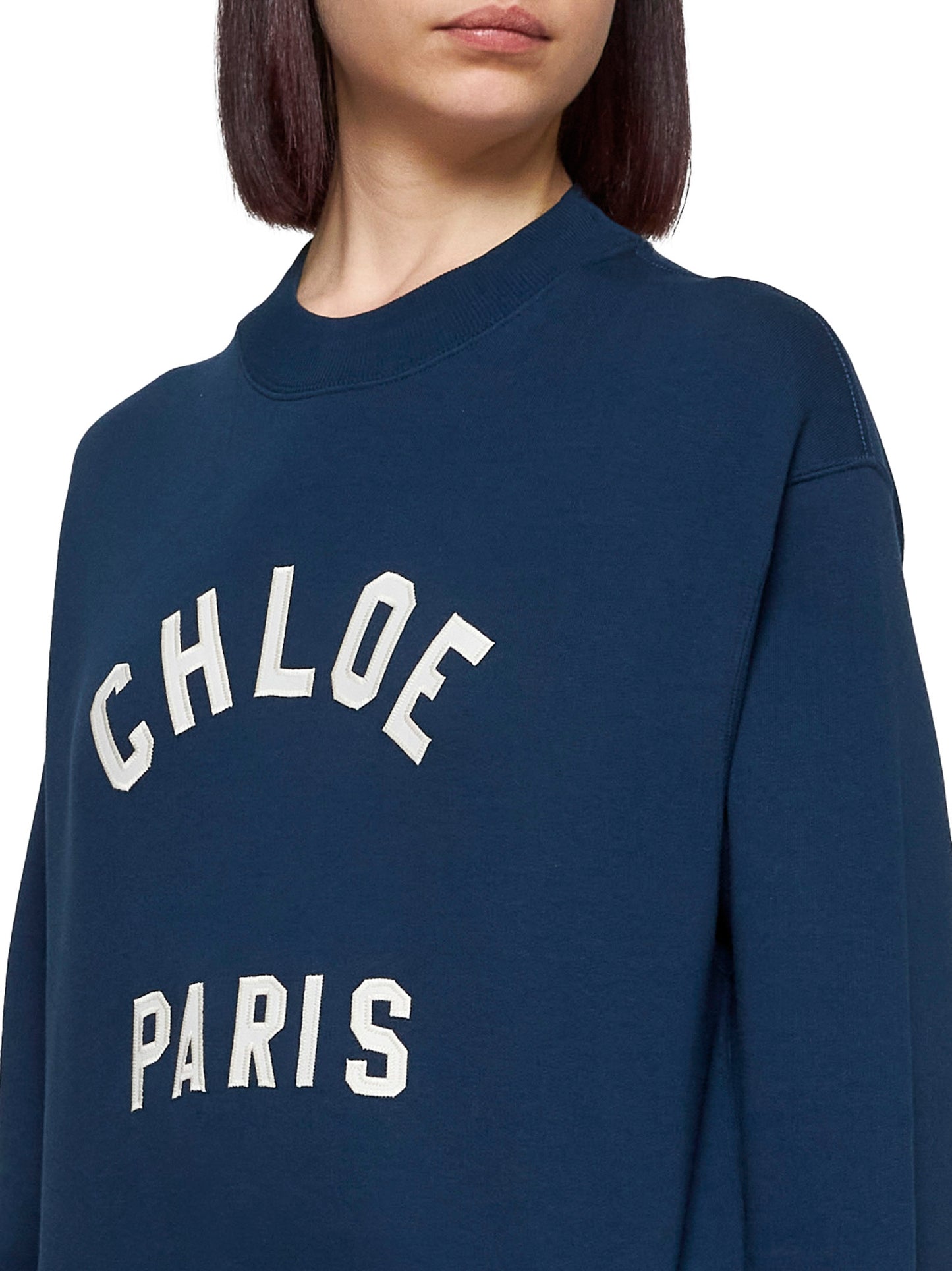 Crewneck Sweatshirt with Logo Lettering Print