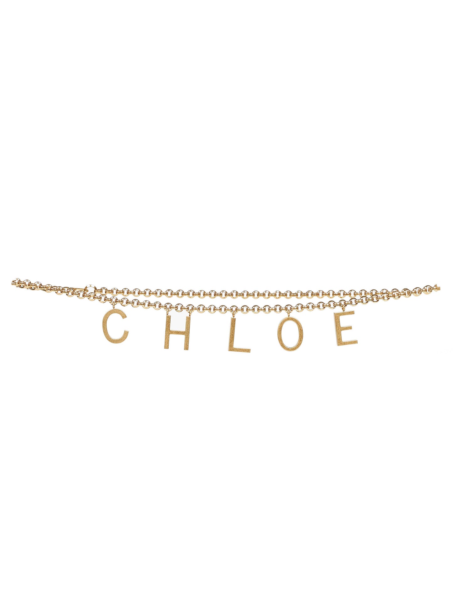 Gold Chloé Letters jewelry belt<BR/>