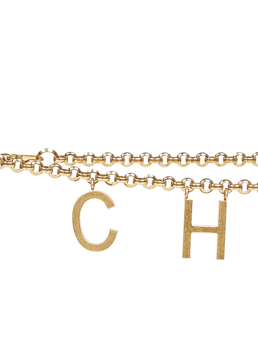 Gold Chloé Letters jewelry belt<BR/>