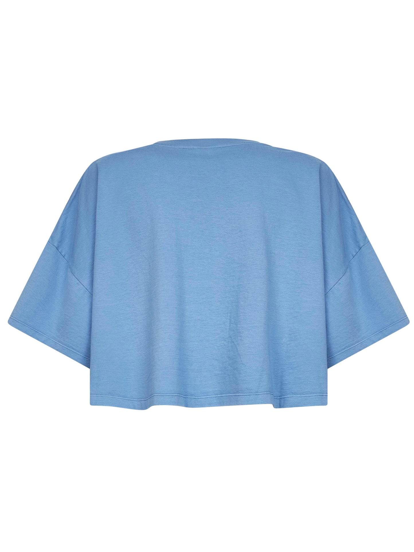 Light blue jersey cropped logo T-shirt