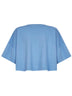 Light blue jersey cropped logo T-shirt
