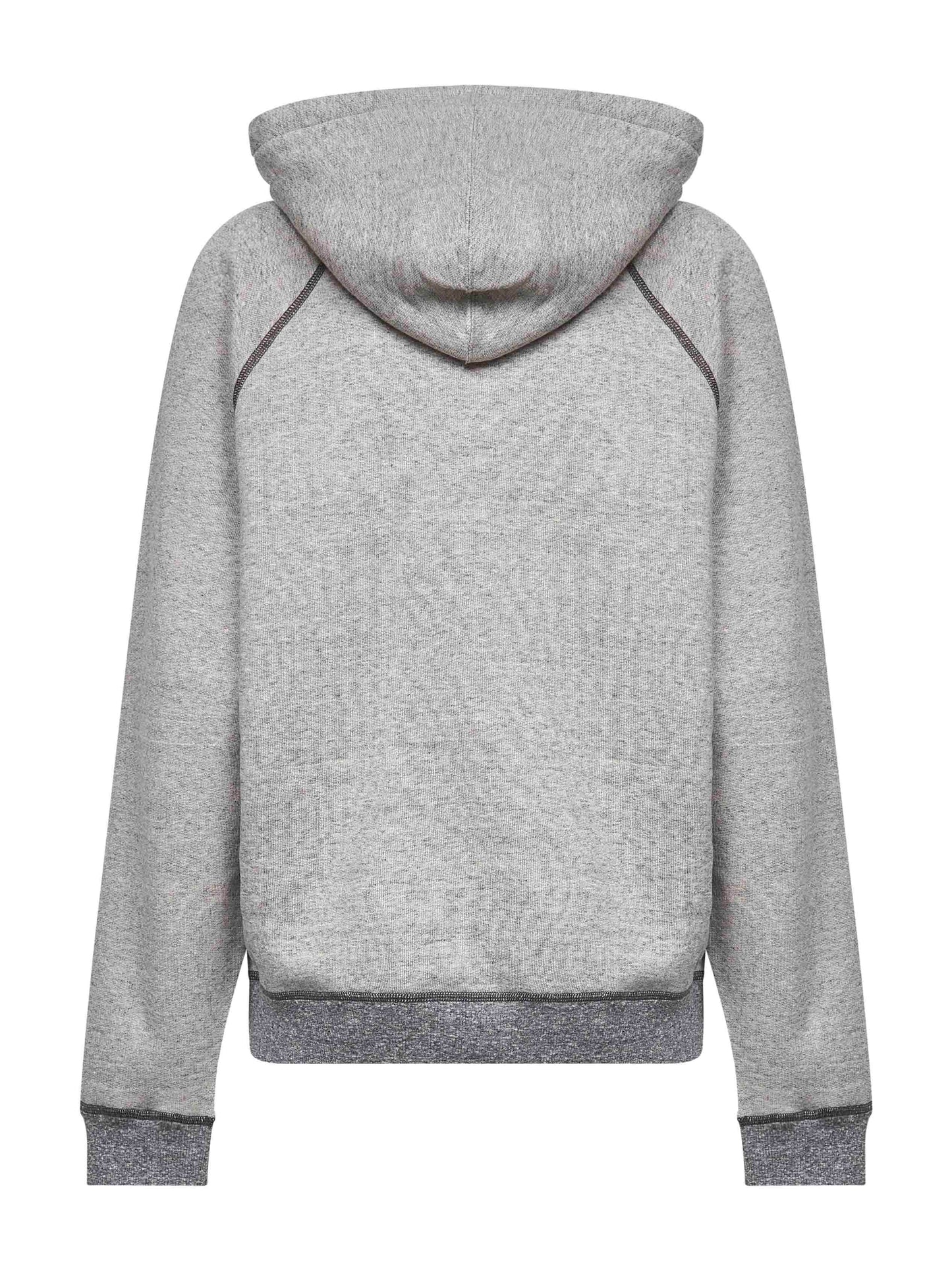 Grey fleece logo hoodie
