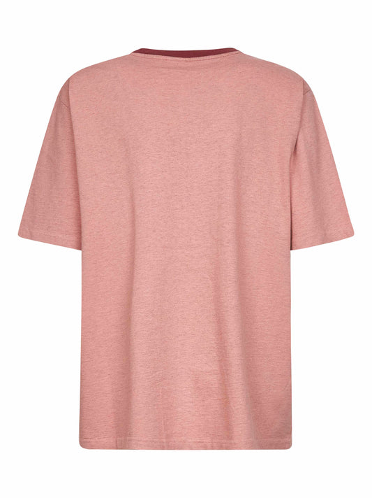 Pink cotton oversized logo T-Shirt
