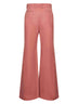 Pink cotton canvas flared trousers