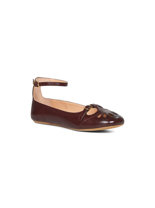Burnt purple lambskin Misty ballet flats