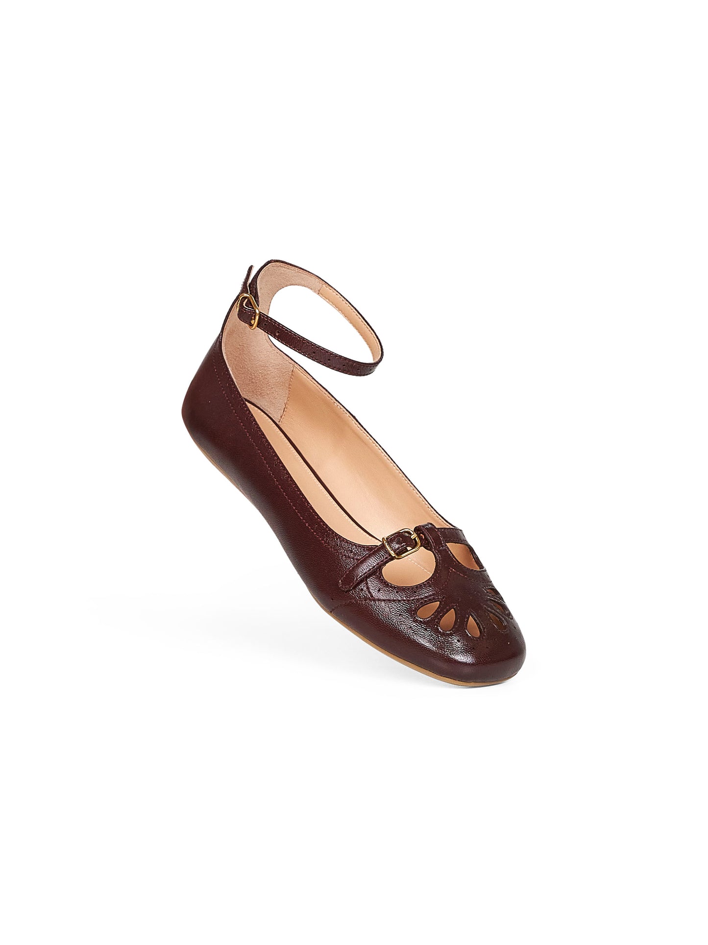 Burnt purple lambskin Misty ballet flats