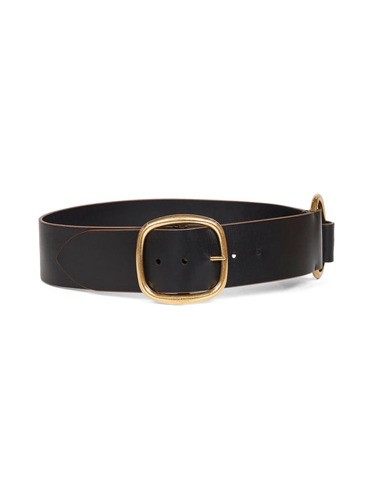Black vintage-effect cowhide The Chloé Anita belt