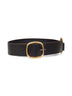 Black vintage-effect cowhide The Chloé Anita belt