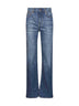 Blue denim straight jeans