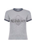 T-shirt baby fit con logo in jersey chiné grigio