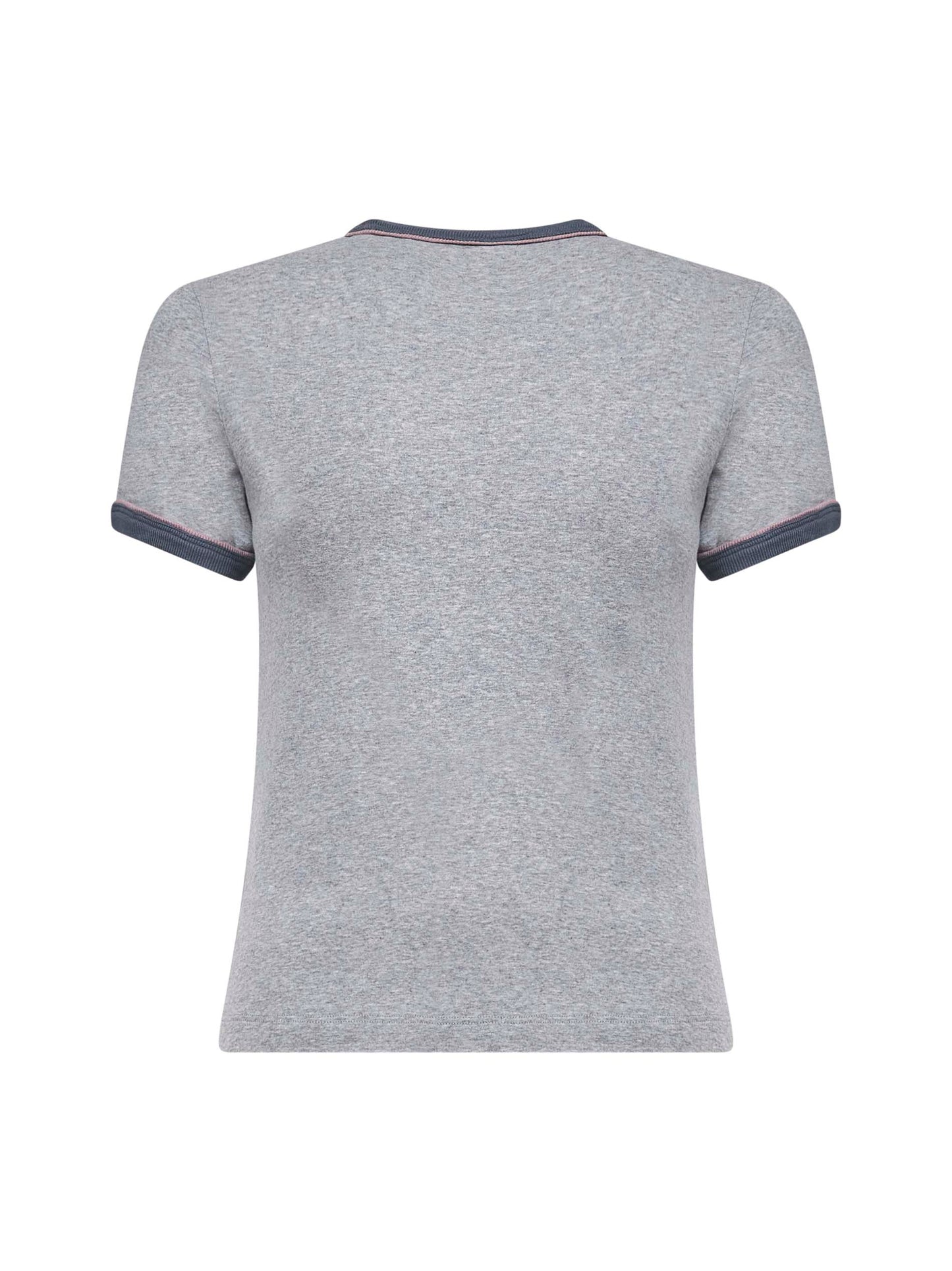T-shirt baby fit con logo in jersey chiné grigio