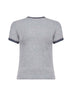 T-shirt baby fit con logo in jersey chiné grigio