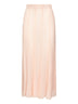 Nude silk muslin fluid maxi skirt