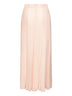 Nude silk muslin fluid maxi skirt