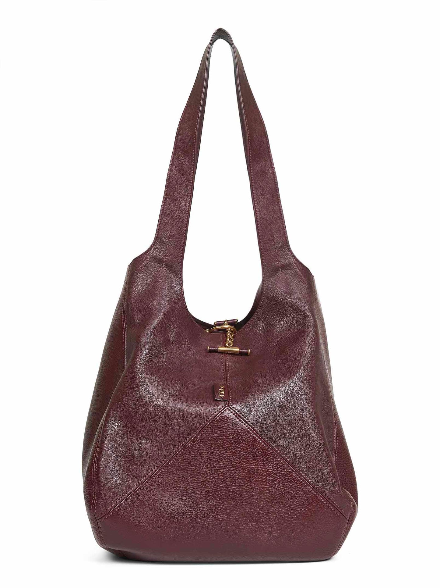 Borsa a spalla Chloé Balloon bordeaux