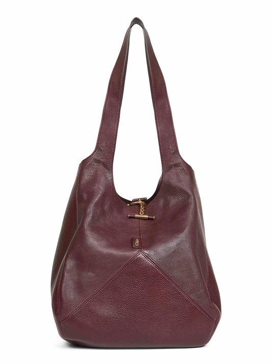 Borsa a spalla Chloé Balloon bordeaux