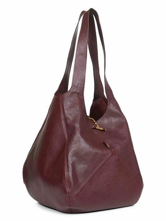 Borsa a spalla Chloé Balloon bordeaux
