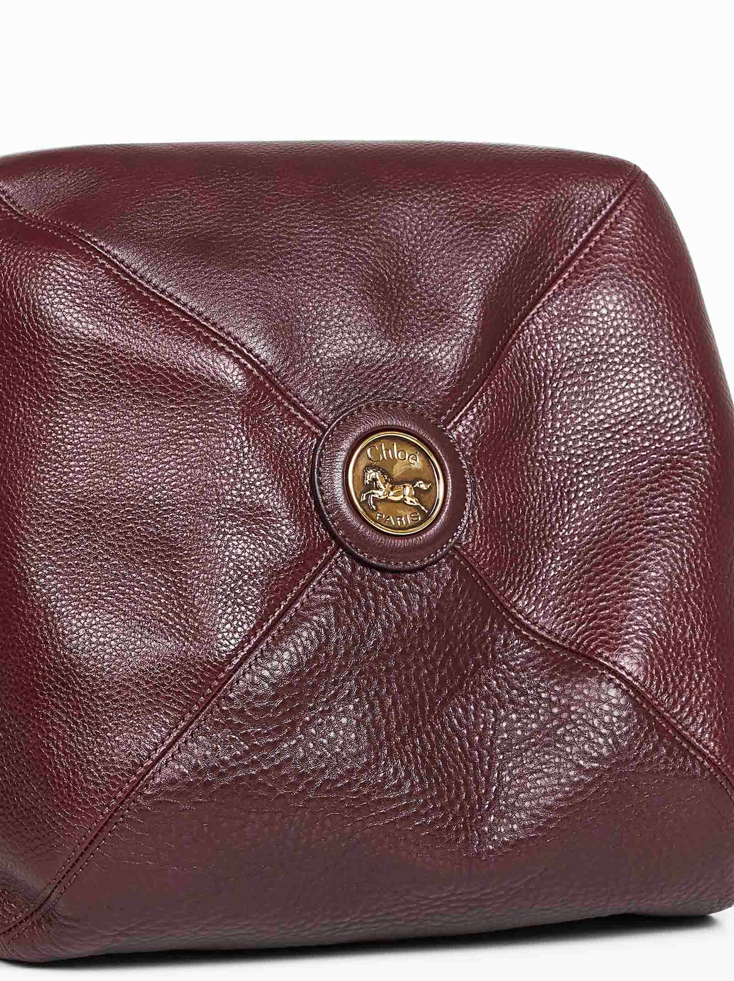 Borsa a spalla Chloé Balloon bordeaux
